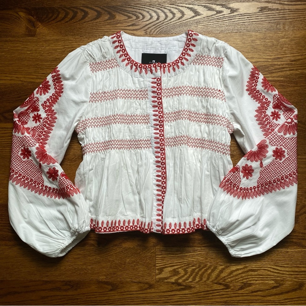 7 For All Mankind Peasant blouse